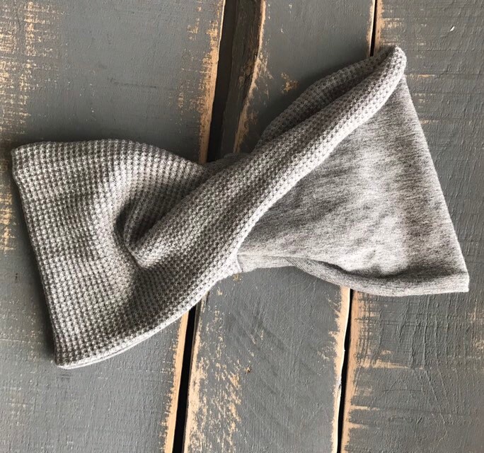 Twist headband Waffle knit headband Gray Headband Headbands for women…