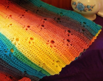 PAWS Rainbow Afghan