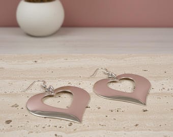 925 silver heart-shaped pendant earrings (9 gr.).