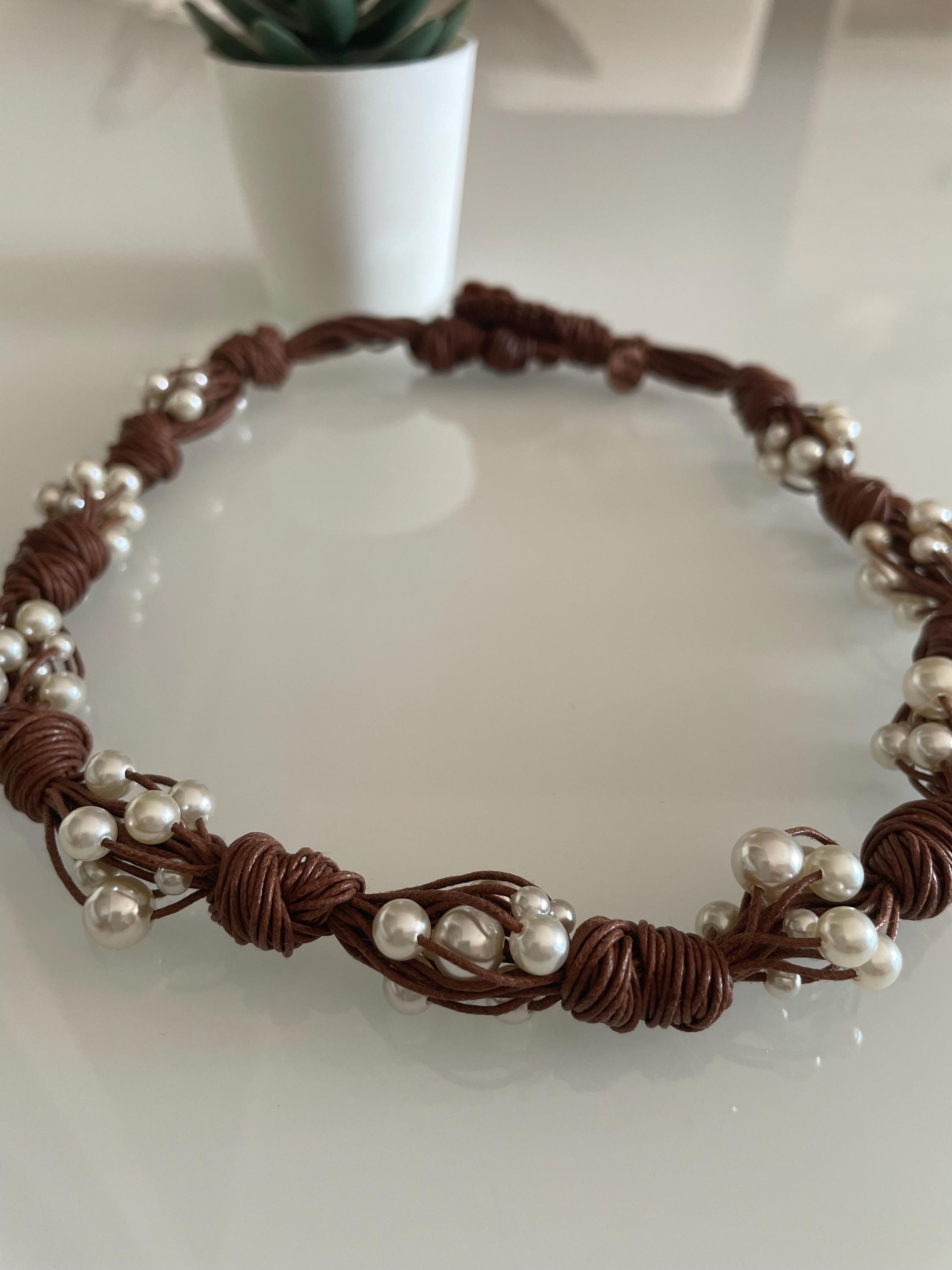 Collana In Cordino Di Cotone Cerato Nero Con Cornetto Portafortuna Smalto Nero