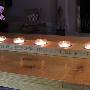 Oak Tea Light Candle Holders