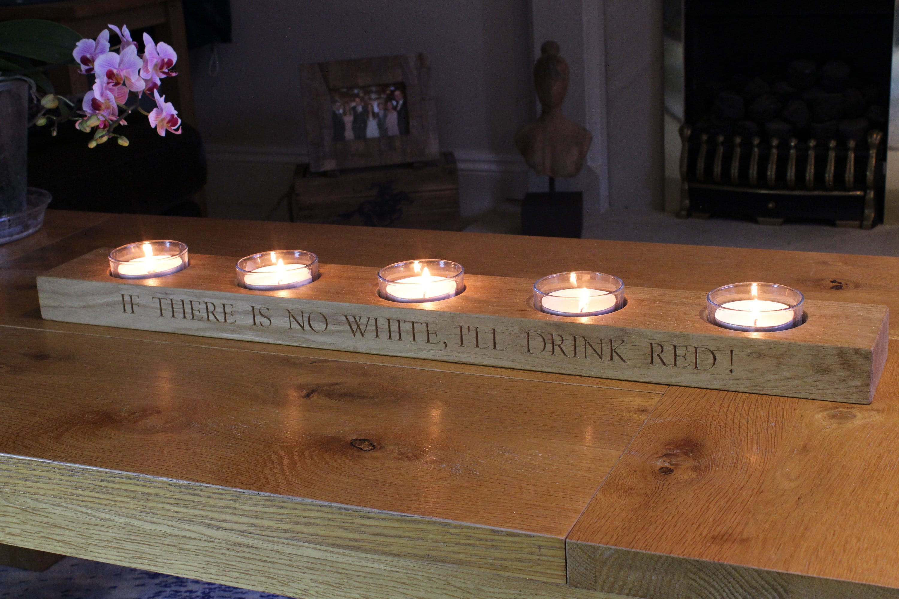 Oak Tea Light Candle Holders