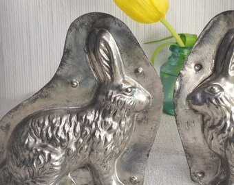 ヴィンテージドイツ製バニーウサギチョコレート型（バスケット