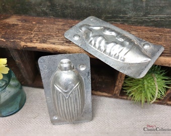 Oude meikever chocoladevorm ~ 9,5 cm ~ mei kever chocoladevorm ~ vintage cottage decoratie ~ hw3113-2