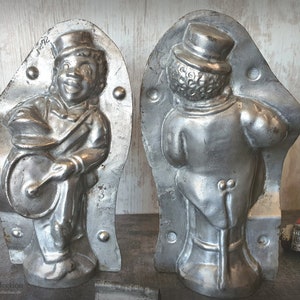 HERIS 1930s musician chocolate mold 6.10 German collectible Brocante home decor New Orleans Drummer Vintage home decor hx4411m image 1