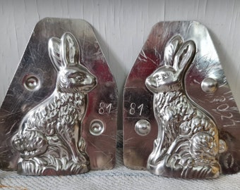 Rabbit chocolate mold 3.54" ~ German Laurösch easter mould ~ Brocante home ~ Easter rabbit ~ Vintage home decor ~ hx4487h81