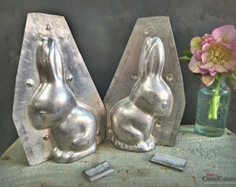 Cute velveteen rabbit 5.91&quot; Chocolate Mold ~ Bunny Mould ~ Metal Form ~ Collectible ~ Farmhouse Kitchen Decor ~ Vintage Easter ~ hy6311