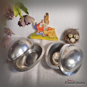 2 part chocolate mold eggs ~ to create easter basket ~ pour chocolate eggs ~ easter decoration ~ vintage home ~ ht2879ok