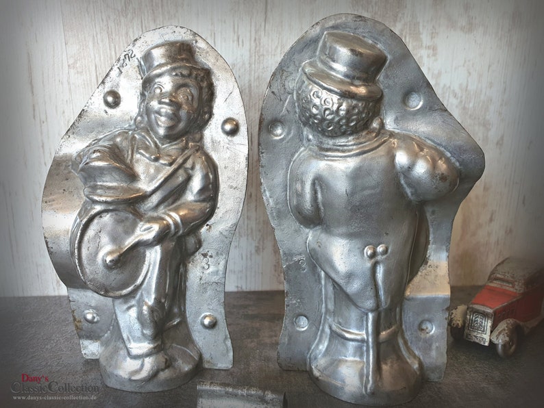 HERIS 1930s musician chocolate mold 6.10 German collectible Brocante home decor New Orleans Drummer Vintage home decor hx4411m image 1
