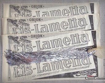 4 silver ICE Lametta ~ original package ~ german BRILLANT lametta ~ vintage christmas tinsel ~ christmas decor ~ hx4865s4