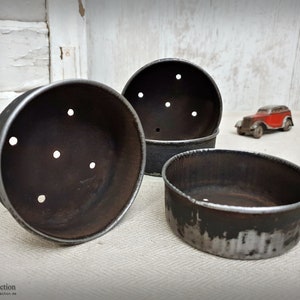 Antiguos moldes para bizcochos tostados Ø 8,5 cm moldes para hornear almacenamiento cocina de casa de campo vintage decoración de cocina en mal estado granja hy6114 imagen 2