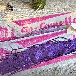 2x UNUSED ICE Lametta PURPLE ~ original packages ~ german Brillant lametta ~ vintage christmas tinsel ~ christmas decor ~ hz6460l2