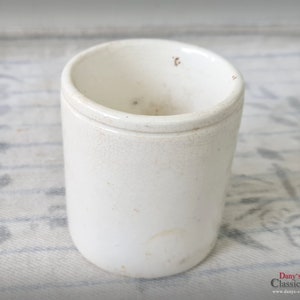 Olla de 1 lb ~ Cerámica antigua ORIGINAL sin impresión ~ almacenamiento ~ cerámica ~ gres ~ loza ~ cocina rústica vintage ~ ht2455