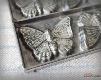 RARITY ! Anton Reiche Plate ~ Chocolate mould ~ 6 butterflies ~ 1926 ~Metal mould ~ Casting mould ~ Collector's item ~ 21sfparschm