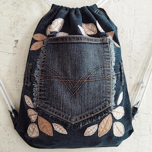 Denim Backpack, Upcycled Jeans Backpack, Upcycled Jeans, Summer style, Denim style, Recycled Jeans, Handmade, Unique, Personalised