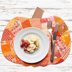 Patron de napperon citrouille en patchwork : décoration d'automne matelassée (Patron PDF)