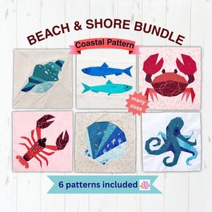 Ultimatives Ozean-Quiltblock-Bundle: Nautical FPP (PDF-Muster)
