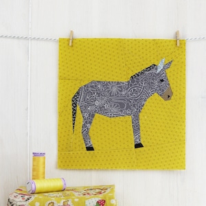 Donkey Quilt Block Pattern: Foundation Paper Piecing (PDF Download)