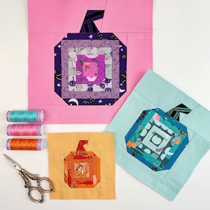 Dynia z bali, 5 rozmiarów, plik PDF do pobrania natychmiast, wzór bloku kołdry z wykorzystaniem papieru fundamentowego