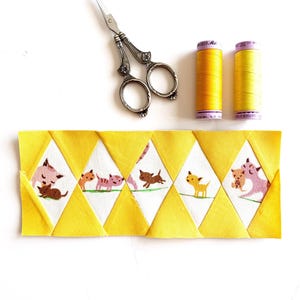 The ultimate diamond border quilt block pattern set of 12 different sizes for amazing quilt block borders, great beginner friendly quilt block pattern for stunning quilt borders.
