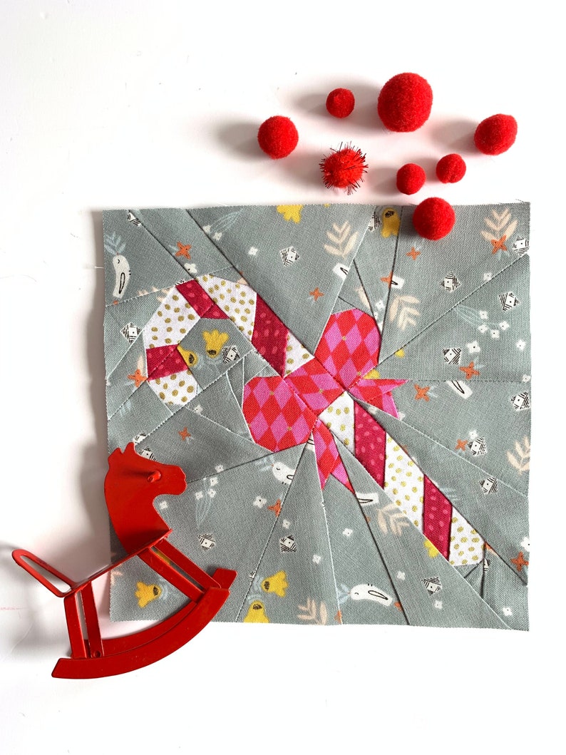 Candy Cane Quilt Block Pattern PDF Instant Download Etsy
