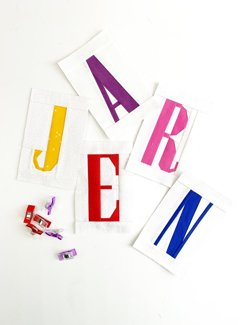 Alphabet FPP Quilt Block Pattern Set: ABC Letters (digital Download ...