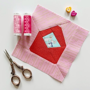 Love Letter Quilt Block Block, 4 Größen, PDF-Sofort-Download, Modern Foundation Paper Pieced Pattern