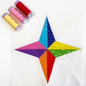 12 Star Quilt Block Pattern Bundle: FPP Designs (PDF Download, Multiple ...