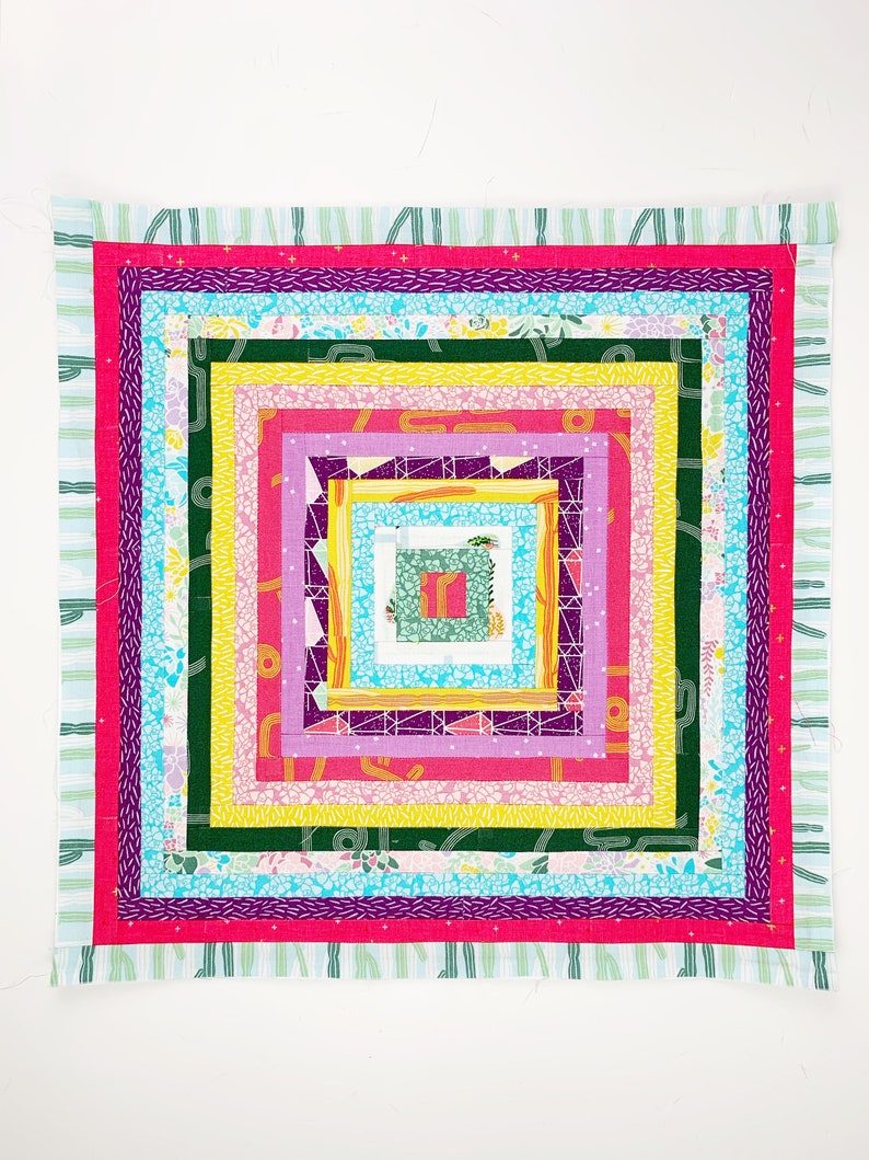 Log Cabin Pattern Log Cabin Quilt Block Pattern PDF Instant Etsy