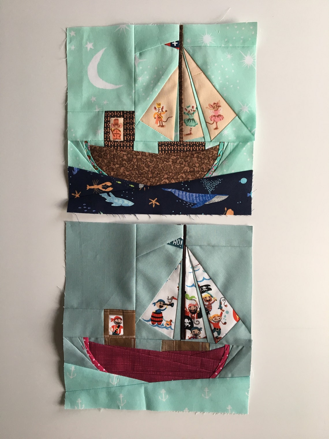Boat Quilt Block Pattern PDF instant download Nautical | Etsy