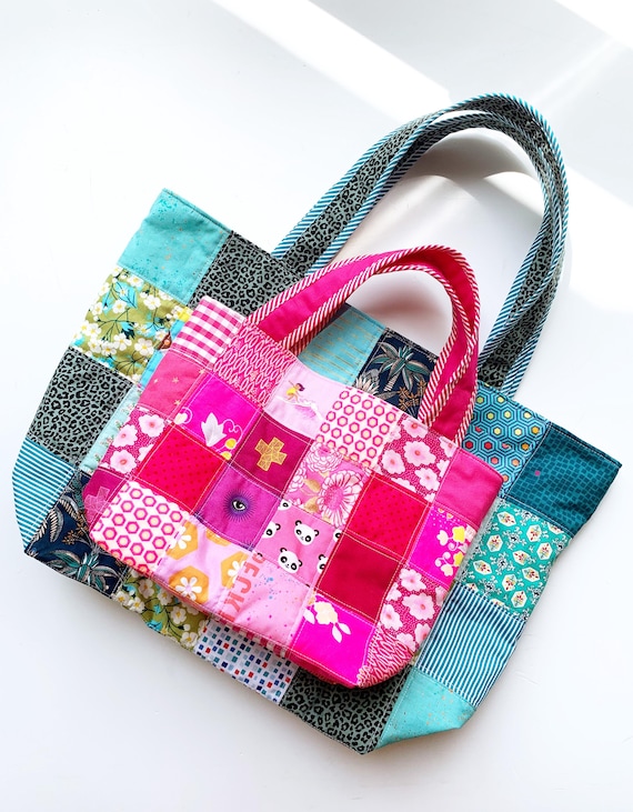 Patchwork Tote Bag Pattern: Beginner-friendly Quilted Design (PDF