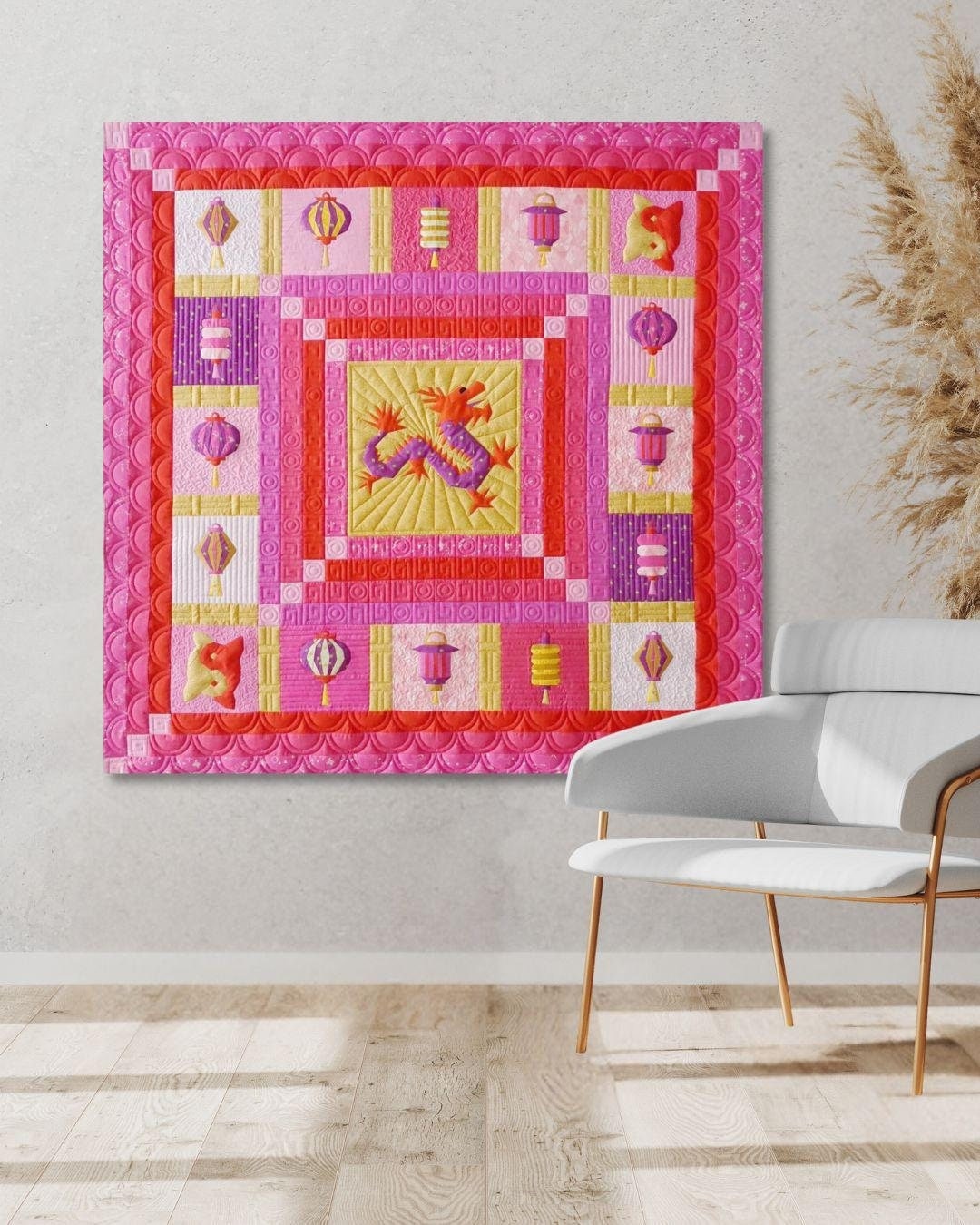 Chinese Lunar New Year Quilt Pattern, PDF Instant Download, Paper ...
