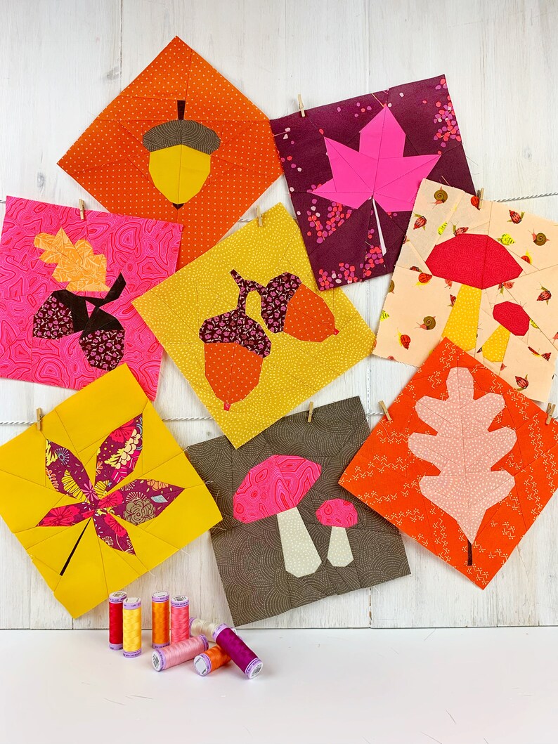 Oak Leaf Quilt Block Pattern PDF Instant Download Home Etsy Canada