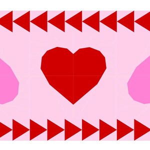 Heart Table Runner Pattern: Valentines Day Patchwork Quilt (PDF Pattern ...