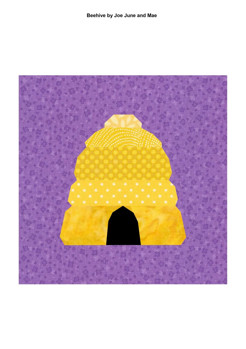 Beehive Quilt Block Pattern: Foundation Paper Piecing (PDF Download) - Etsy