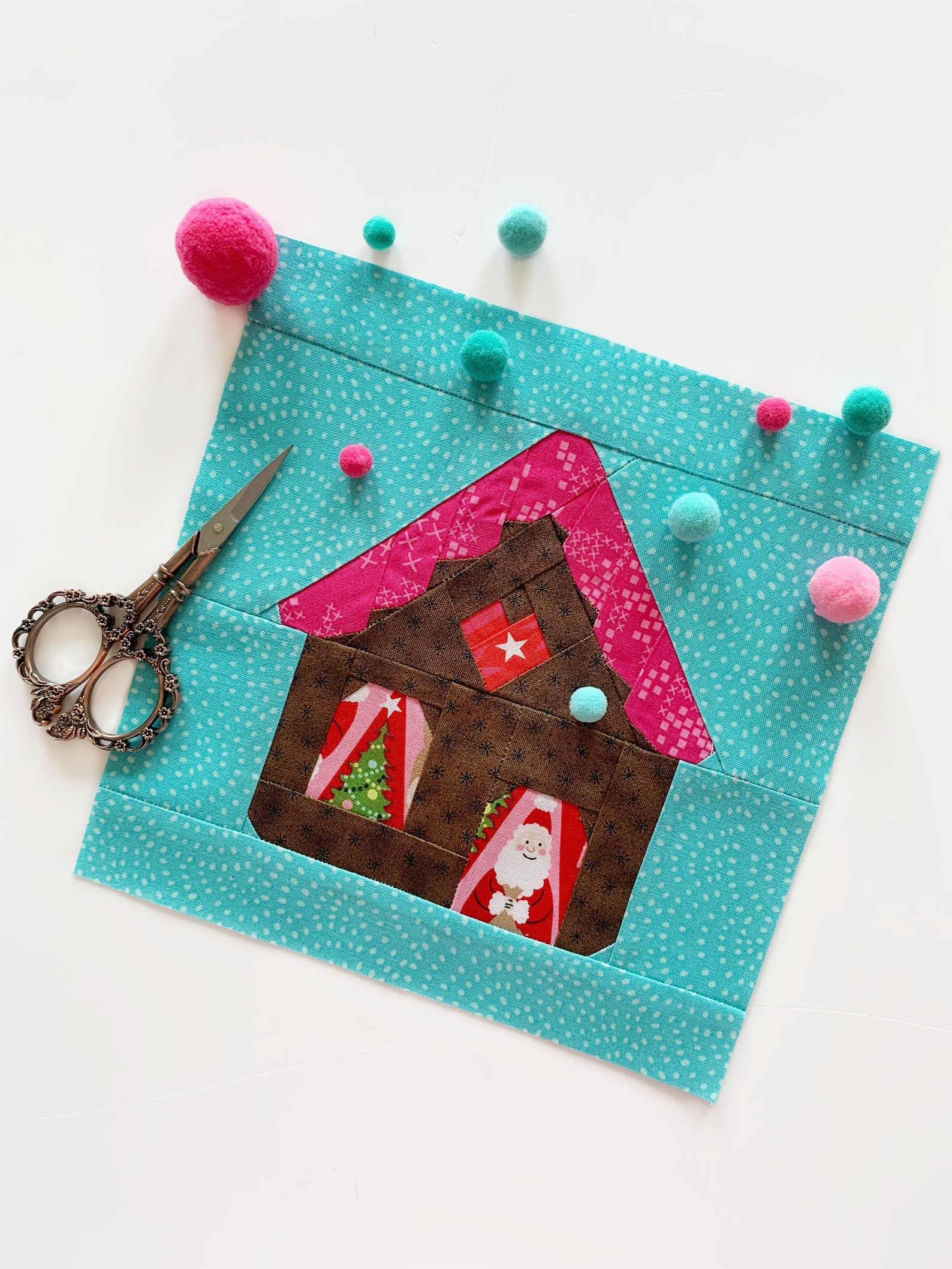 Gingerbread House Quilt Block Pattern Set House Quilt Etsy