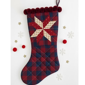 Patron de couture LeMoyne Étoiles pour bas de Noël, téléchargement immédiat au format PDF, patron FPP