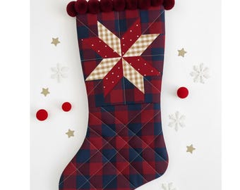 Patron de couture LeMoyne Étoiles pour bas de Noël, téléchargement immédiat au format PDF, patron FPP