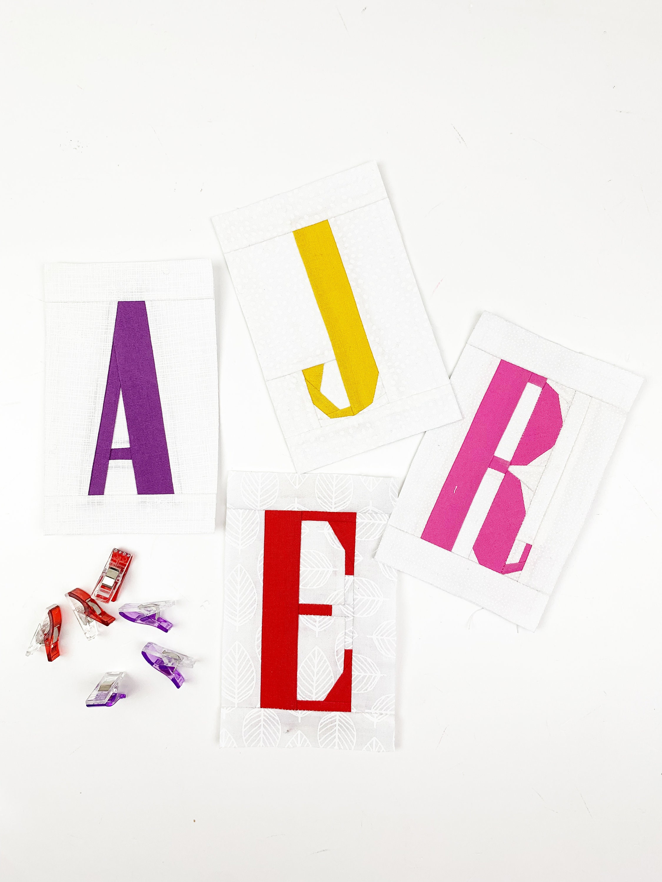 Alphabet FPP Quilt Block Pattern Set: ABC Letters (digital Download ...