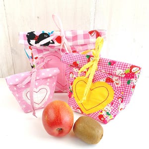 Lunch Bag Pattern, 3 sizes PDF instant download, including Mini table mat