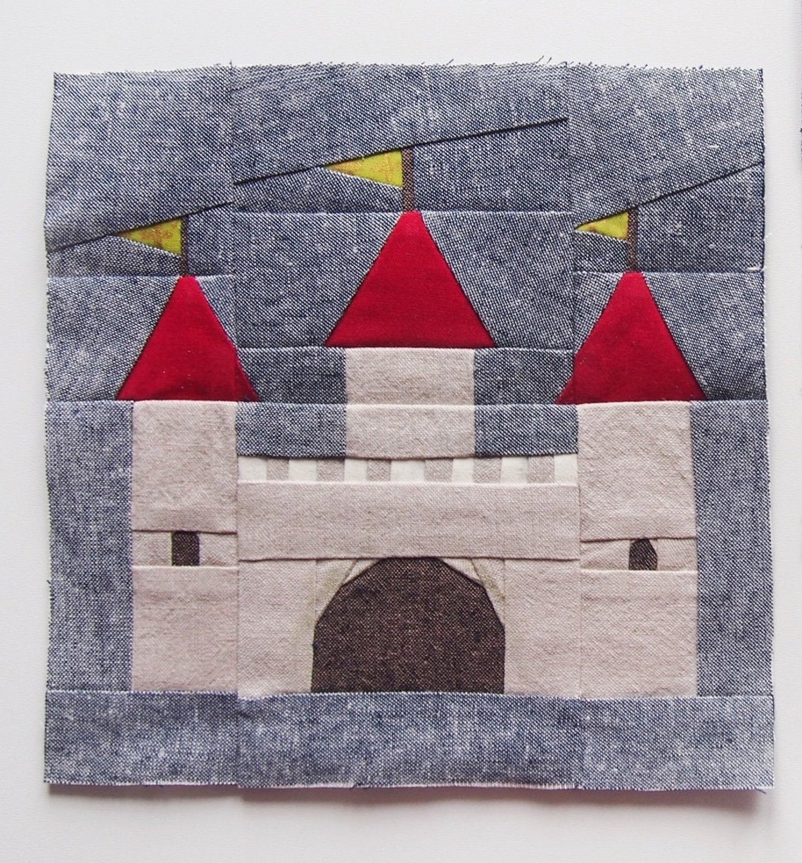 Castle Quilt Block Pattern PDF instant download Nursery Etsy