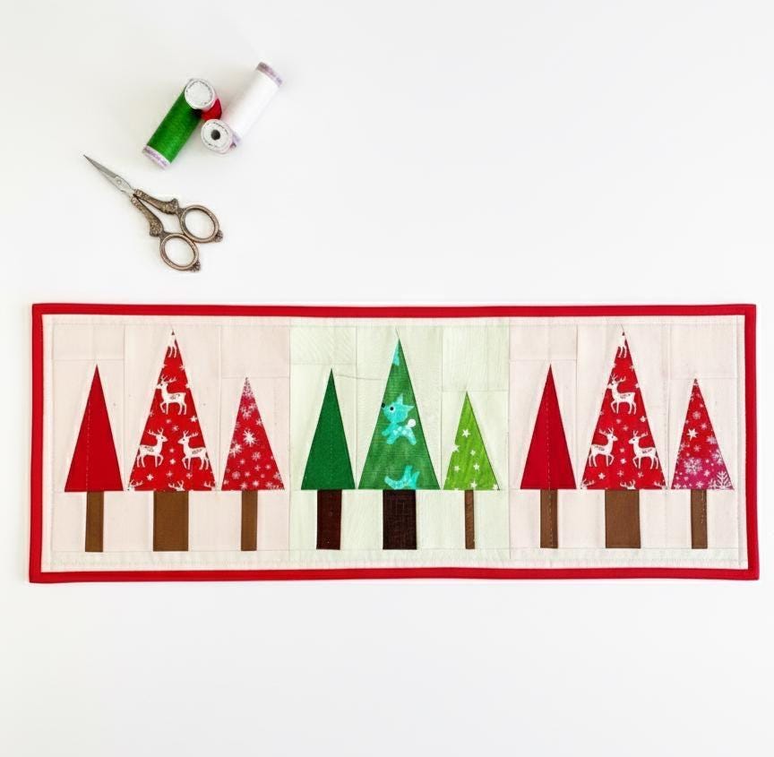 3 Tree, 6 Sizes PDF Quilt Block Pattern Instant Download, Foundation ...