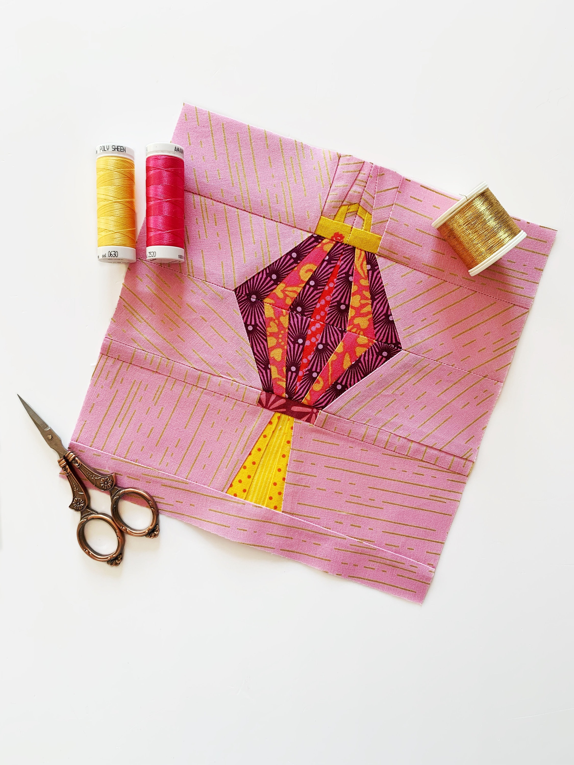 Lantern Quilt Block Pattern PDF Instant Download Home Decor Etsy