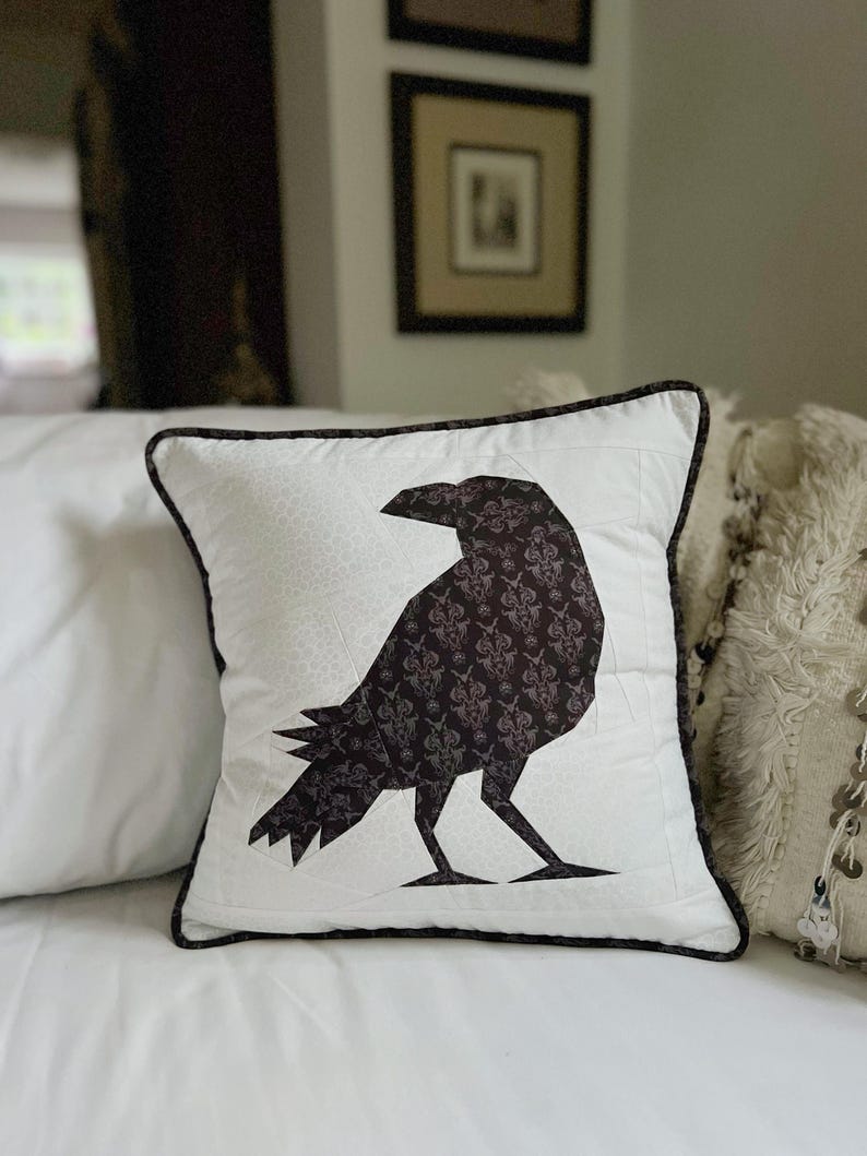 Raven-Crow Quilt Block Pattern, 3 sizes PDF instant download, Foundation Paper Piecing Pattern image 10