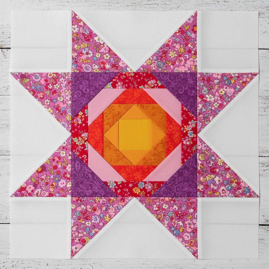 Log Cabin 19 Sizes, Star Quilt Block Pattern Bundle, FPP (PDF Download ...