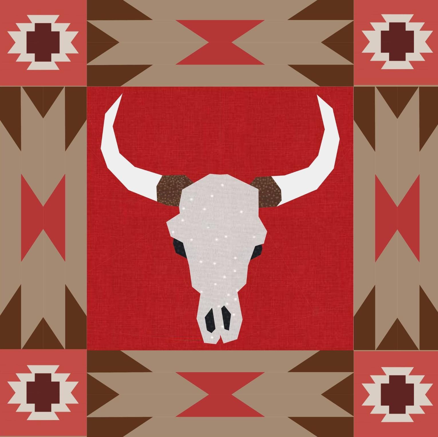 Southwest Quilt Border Block Pattern: Aztec Design, 3 Sizes (PDF ...