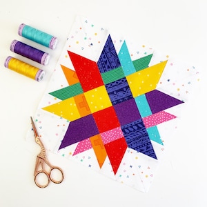 12 Star Quilt Block Pattern Bundle: FPP Designs (PDF Download, Multiple ...