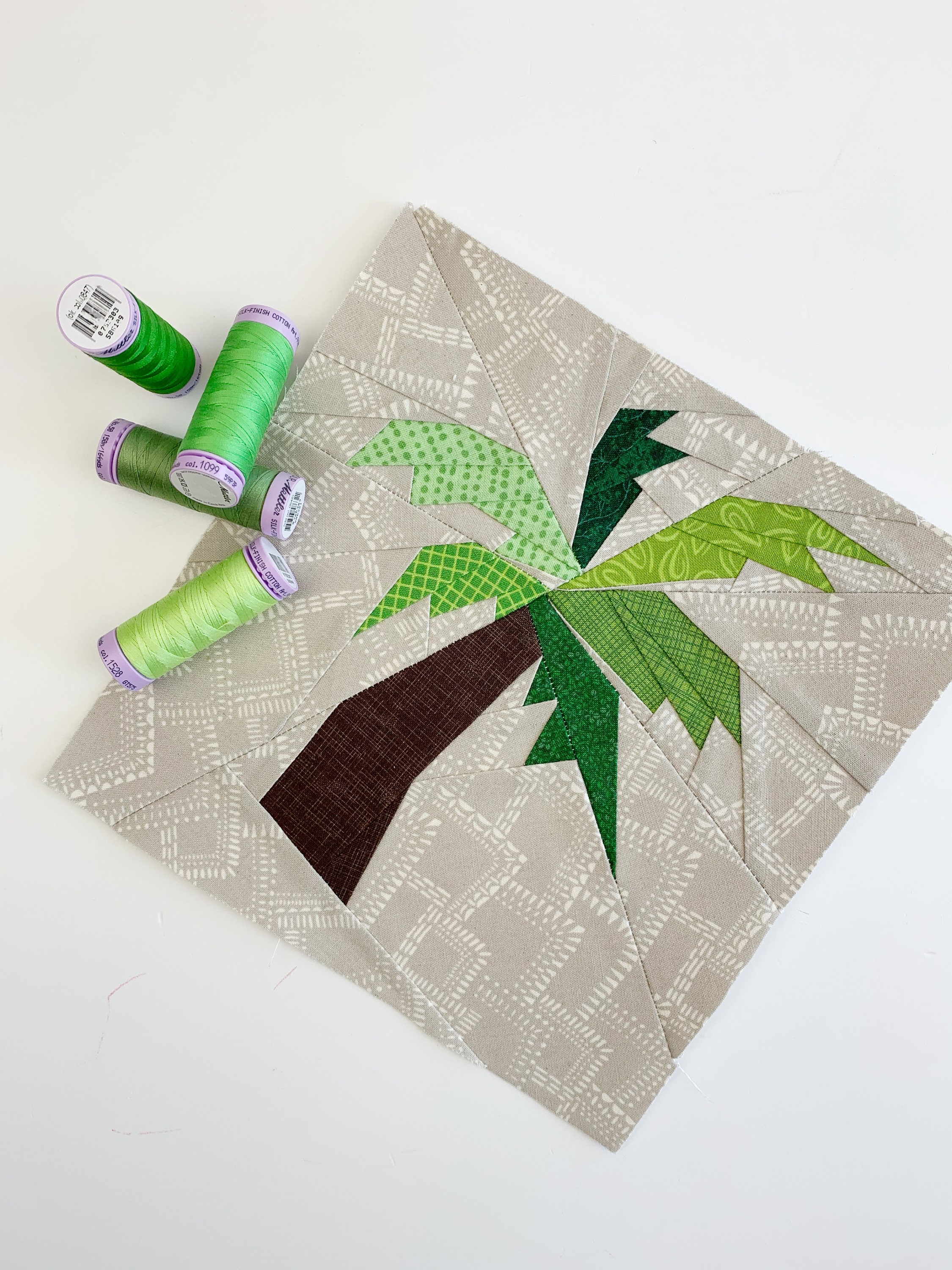 Palm Tree Quilt Block Pattern tree pattern PDF instant | Etsy