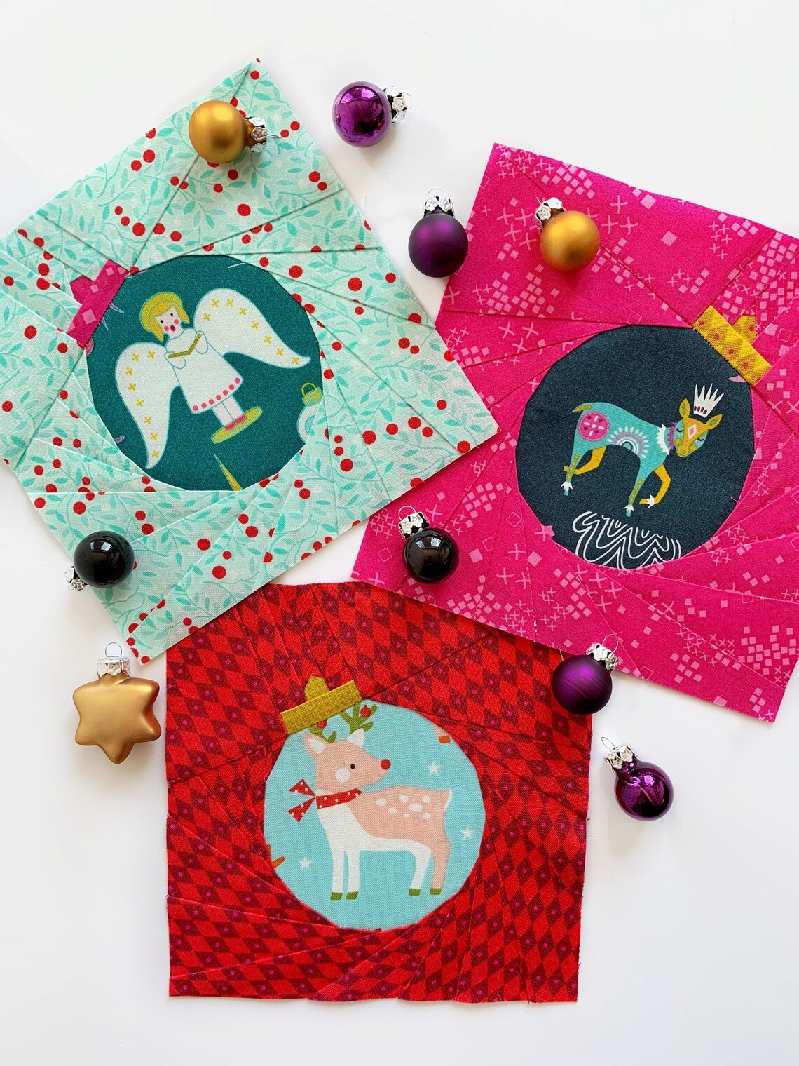 Christmas Ornament Quilt Block Pattern Christmas Pattern PDF Etsy