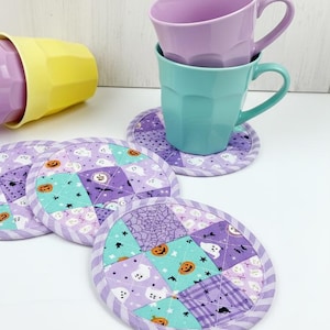 Patrón de costura para posavasos de nueve parches: posavasos acolchado para principiantes (descarga en PDF)